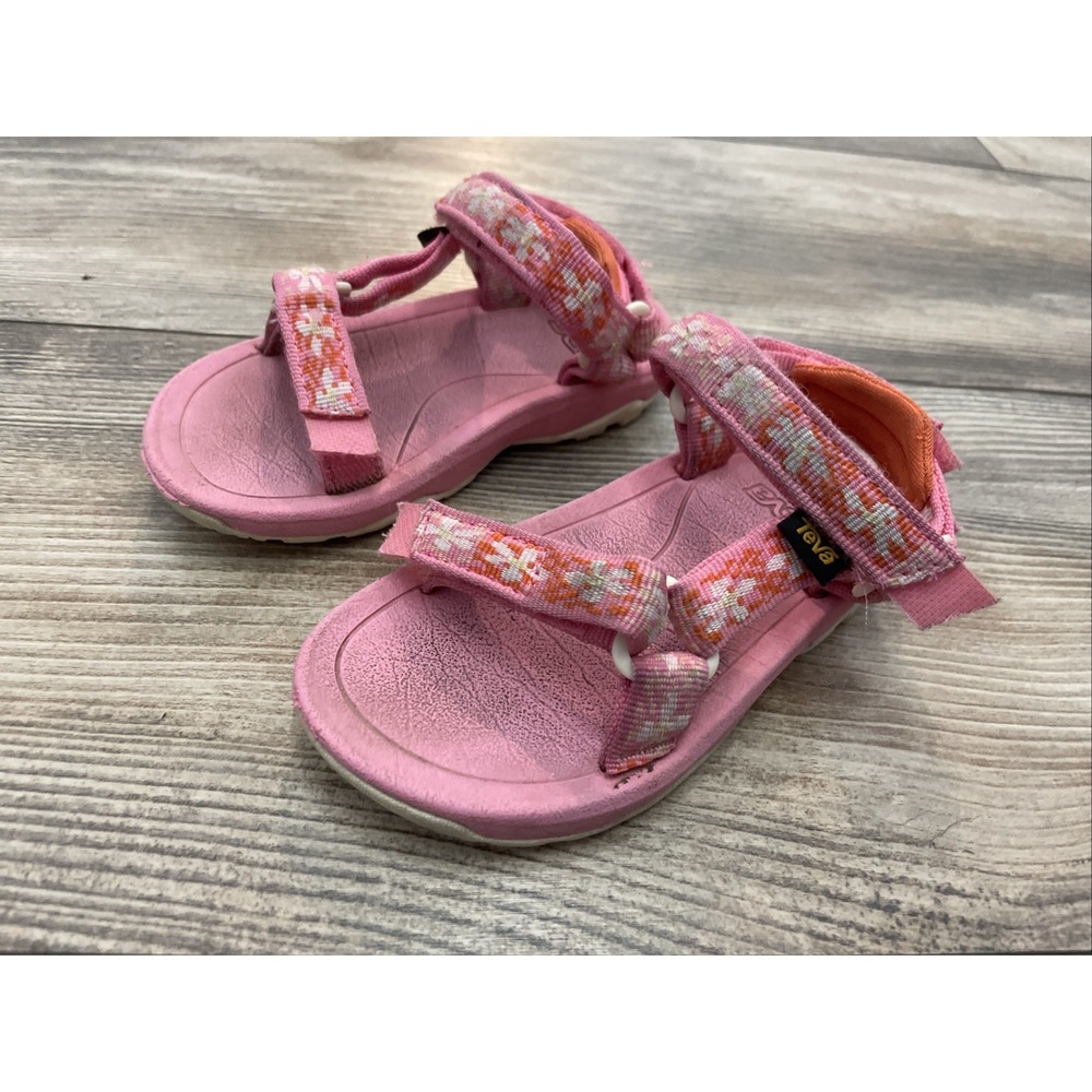 Teva Hurricane XLT 2 Toddler Size 7 Pink Purple Butterfly Sandals